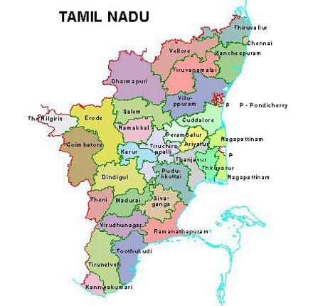 kaart van Chennai Tamil Nadu