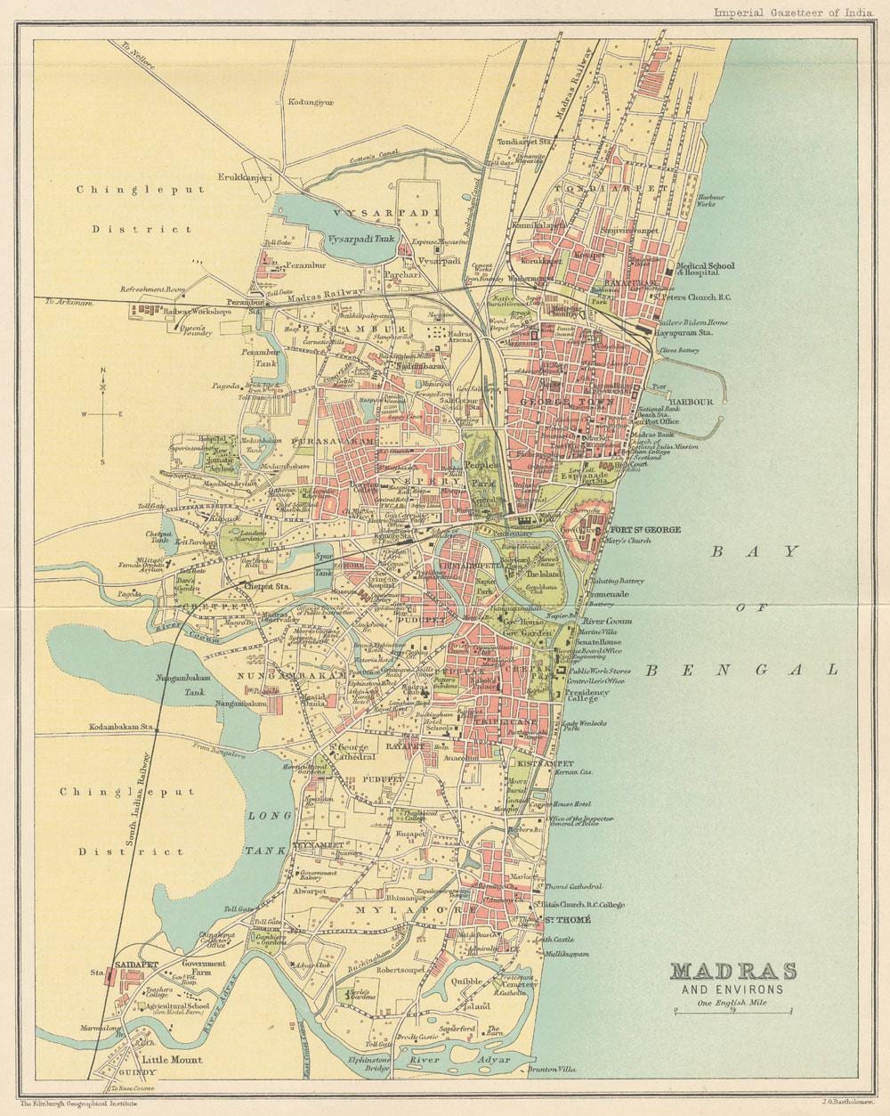 ou kaart van Chennai