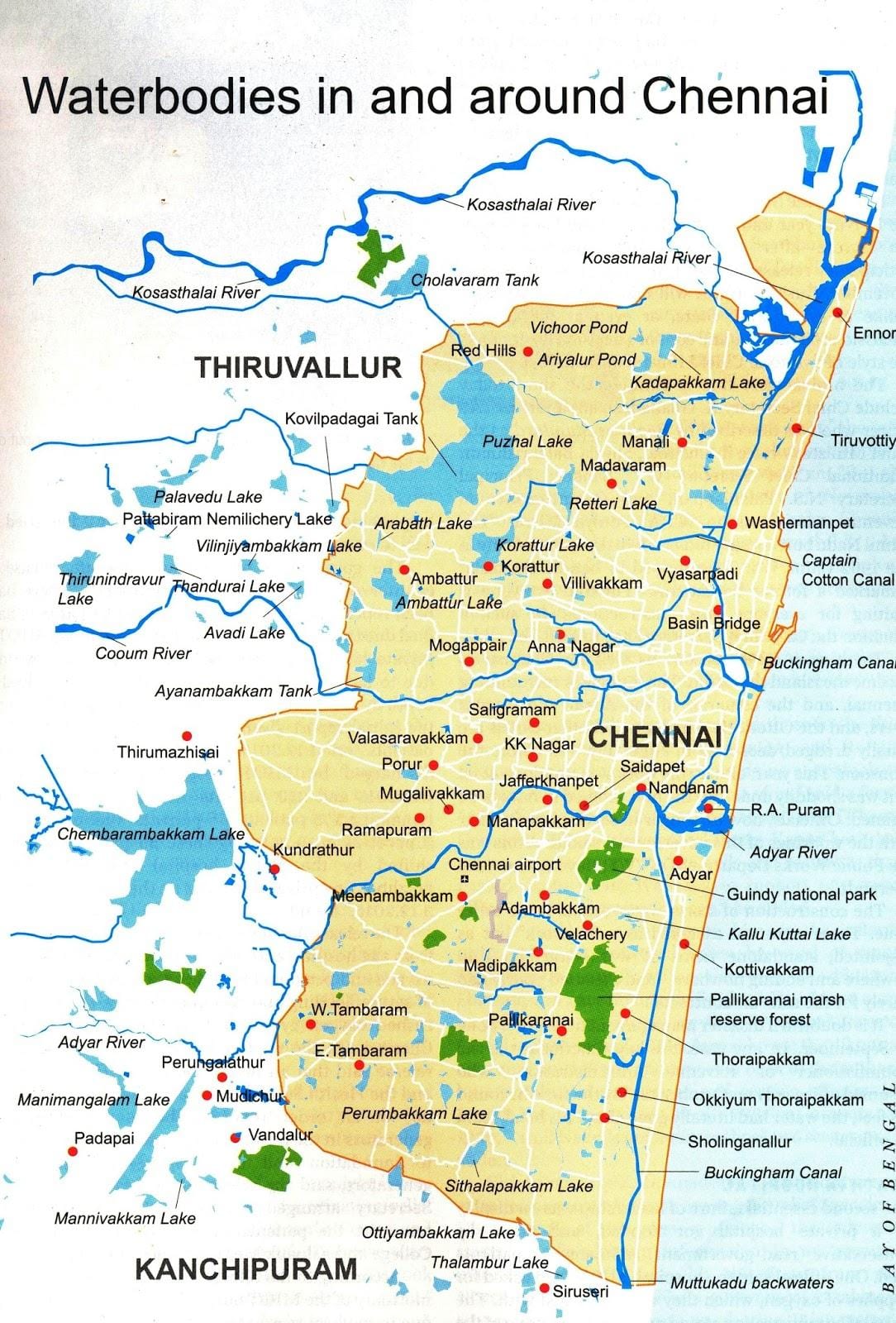 Chennai water liggame kaart
